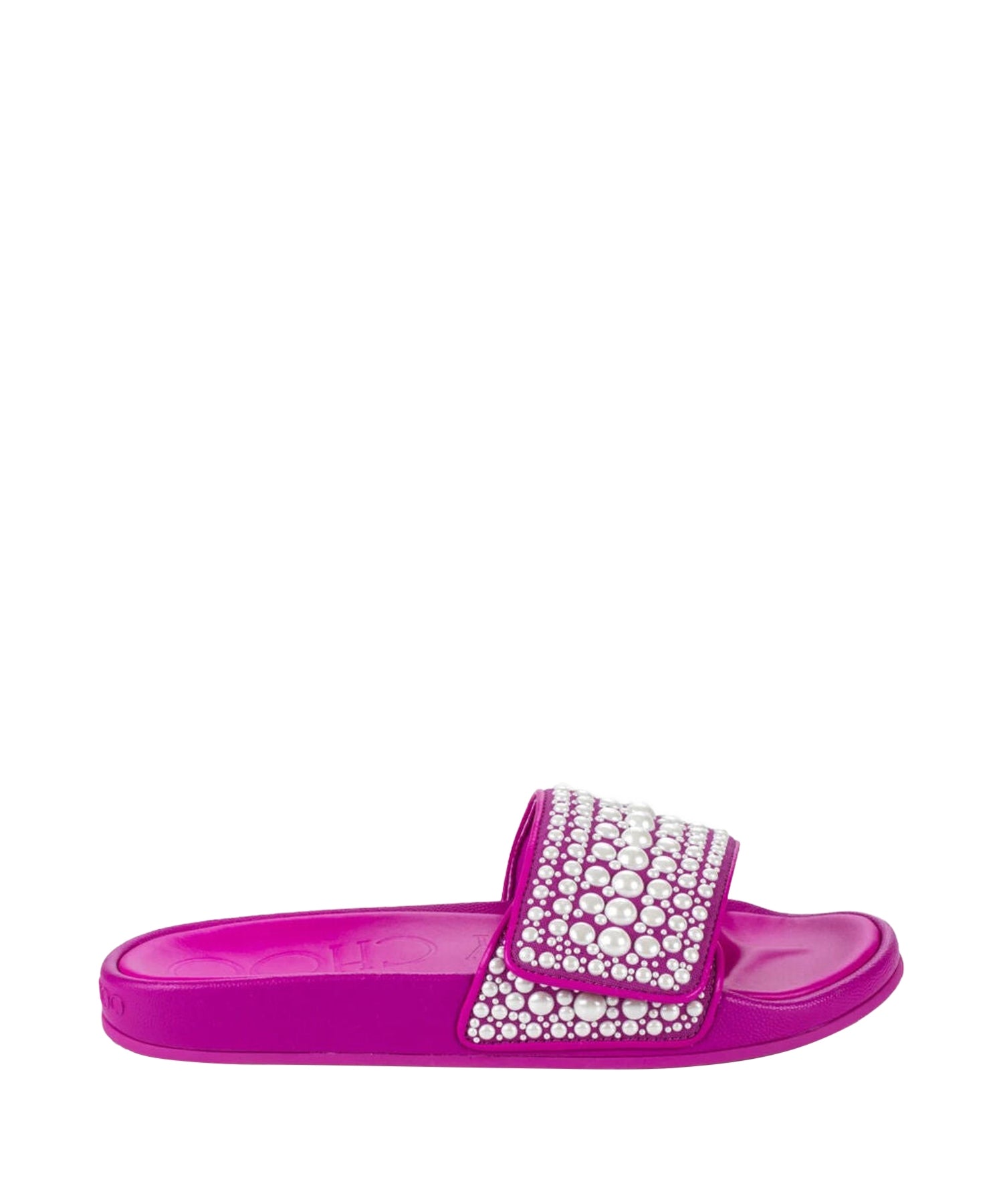 Sandales Fitz en toile et cuir à perles - Fuchsia