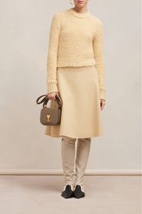 Pull en alpaga brossé en laine - Vanilla Cream