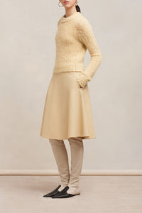 Pull en alpaga brossé en laine - Vanilla Cream