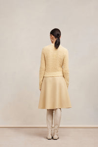 Pull en alpaga brossé en laine - Vanilla Cream