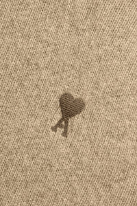 Pull col roulé Ami de Cœur en cachemire et laine - Beige