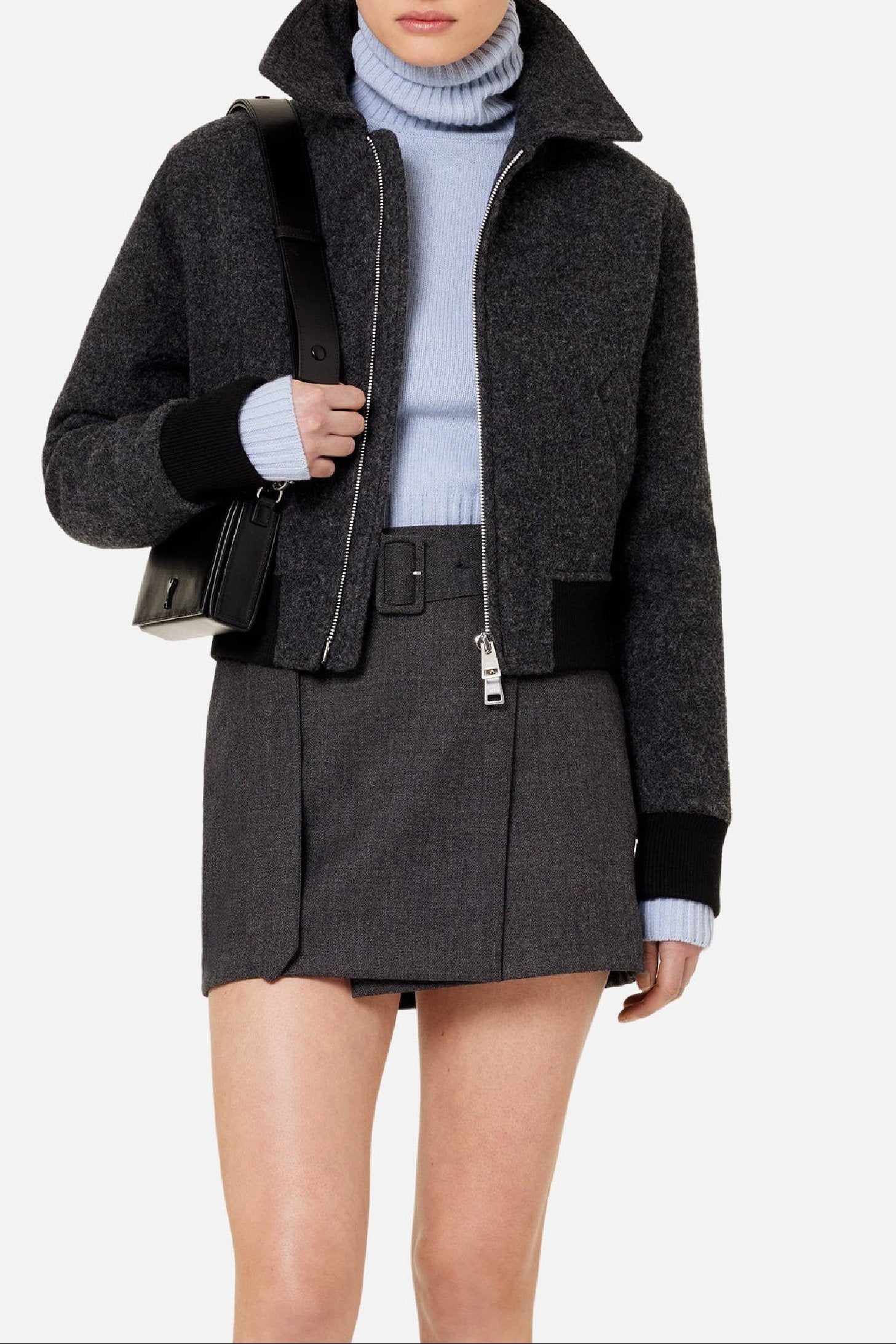 Pull col roulé Ami de Cœur en cachemire - Bleu Pale