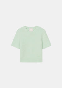 T-shirt Flaky à manches courtes en laine - Aqua Glass