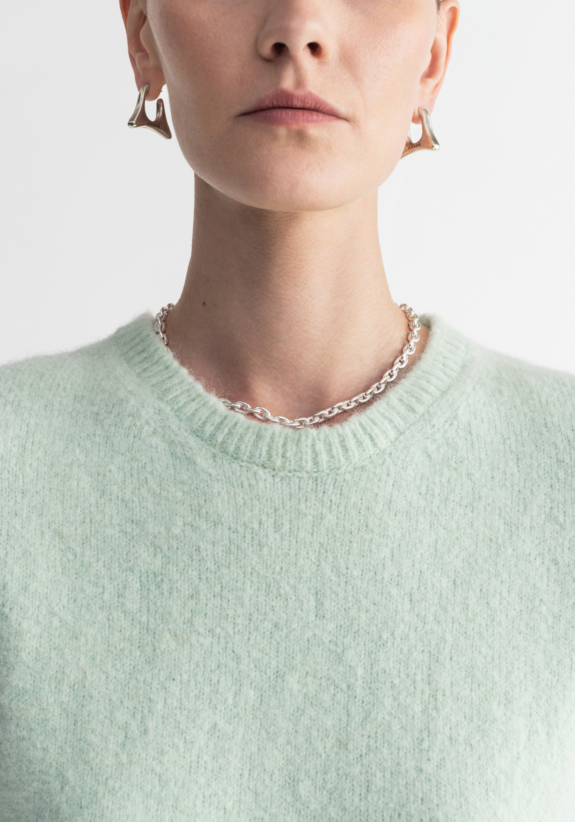 T-shirt Flaky à manches courtes en laine - Aqua Glass