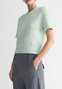 T-shirt Flaky à manches courtes en laine - Aqua Glass