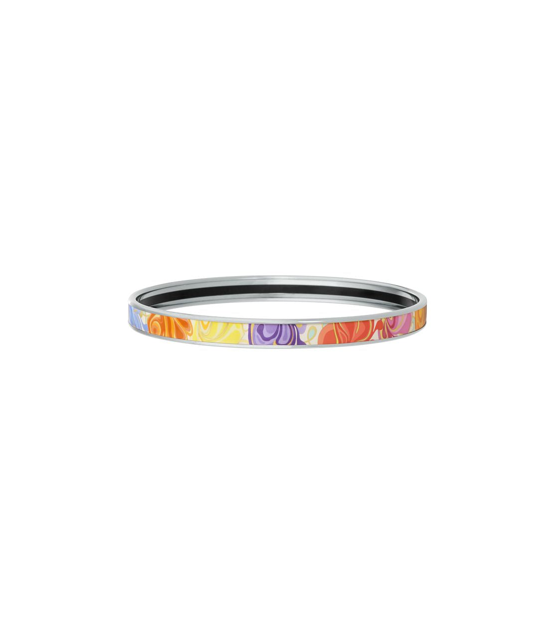 Enamel & Rhodium Plated Ultra Bracelet - Blue & Pink & Red
