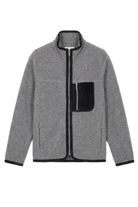 Veste à poche en cachemire - Gris & Noir