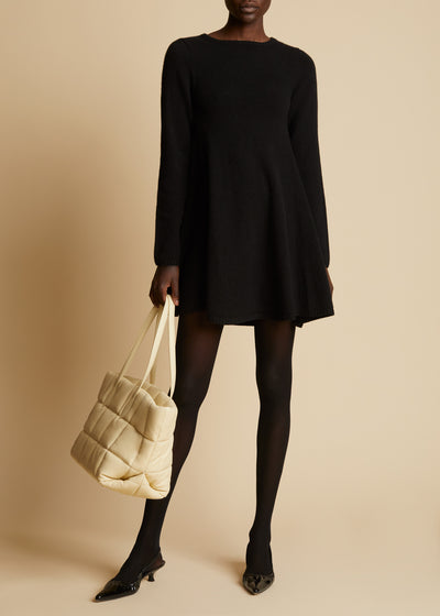 Fleurine dress in cashmere - Black