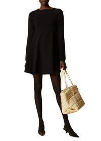 Fleurine dress in cashmere - Black