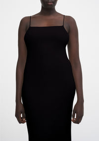 Robe Fleur côtelée - Black