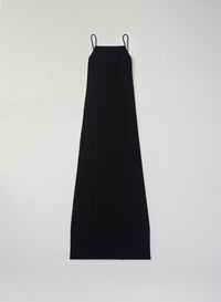 Ribbed flower dress - Black