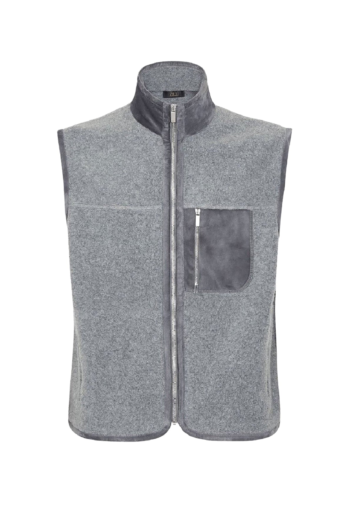 Gilet sans manches en cachemire - Gris & Gris foncé