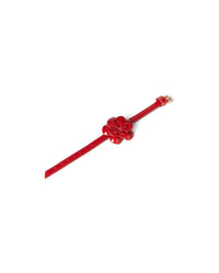Bracelet Floranevern en cuir - Rouge coquelicot