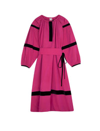 3qty RELIQUAT 130€ 33,3%  / Robe Flora à manches ballons en soie mélangée - Coral