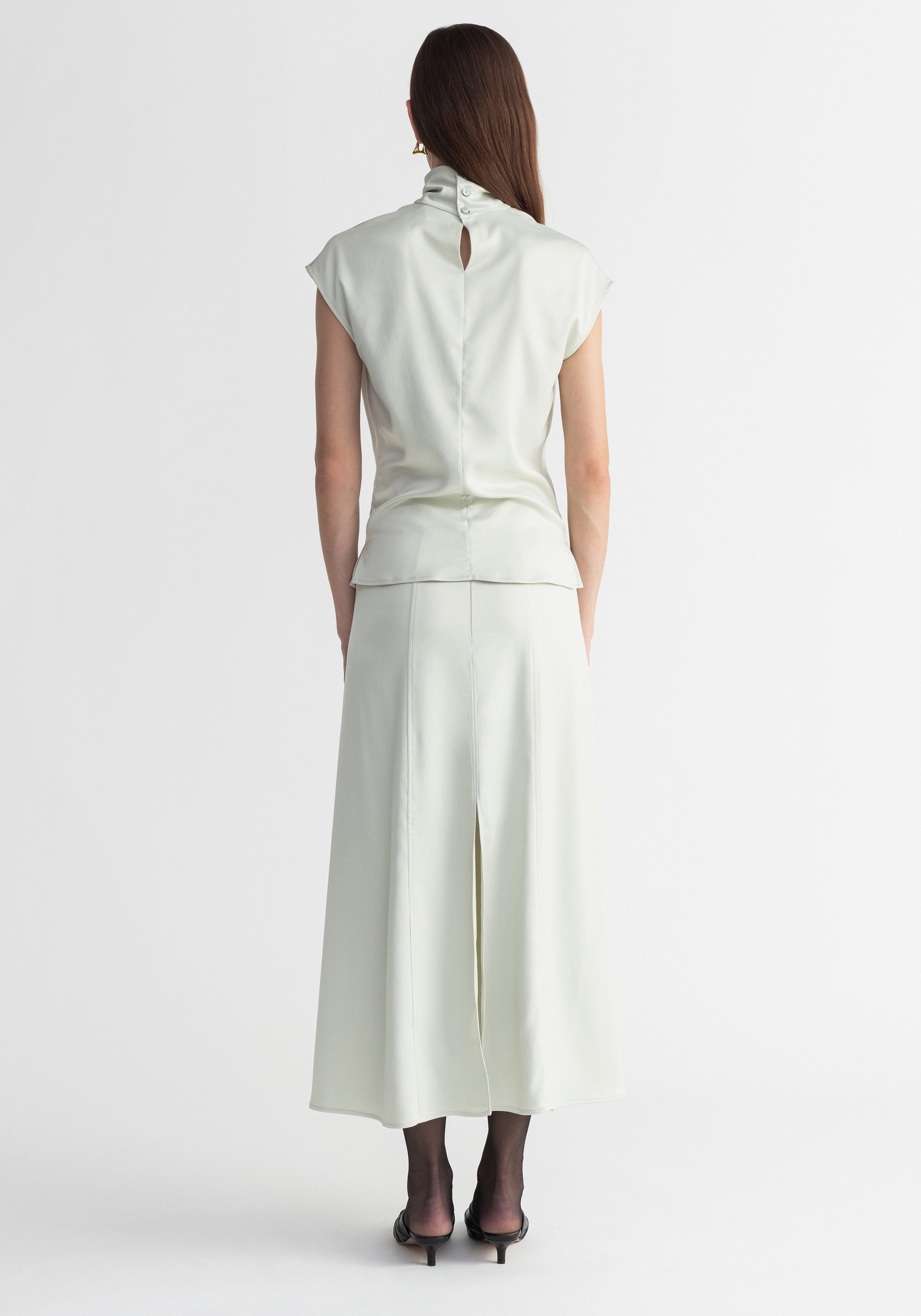 Blouse Flora sans manches - Aqua Glass