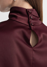 Blouse Flora sans manches - Merlot