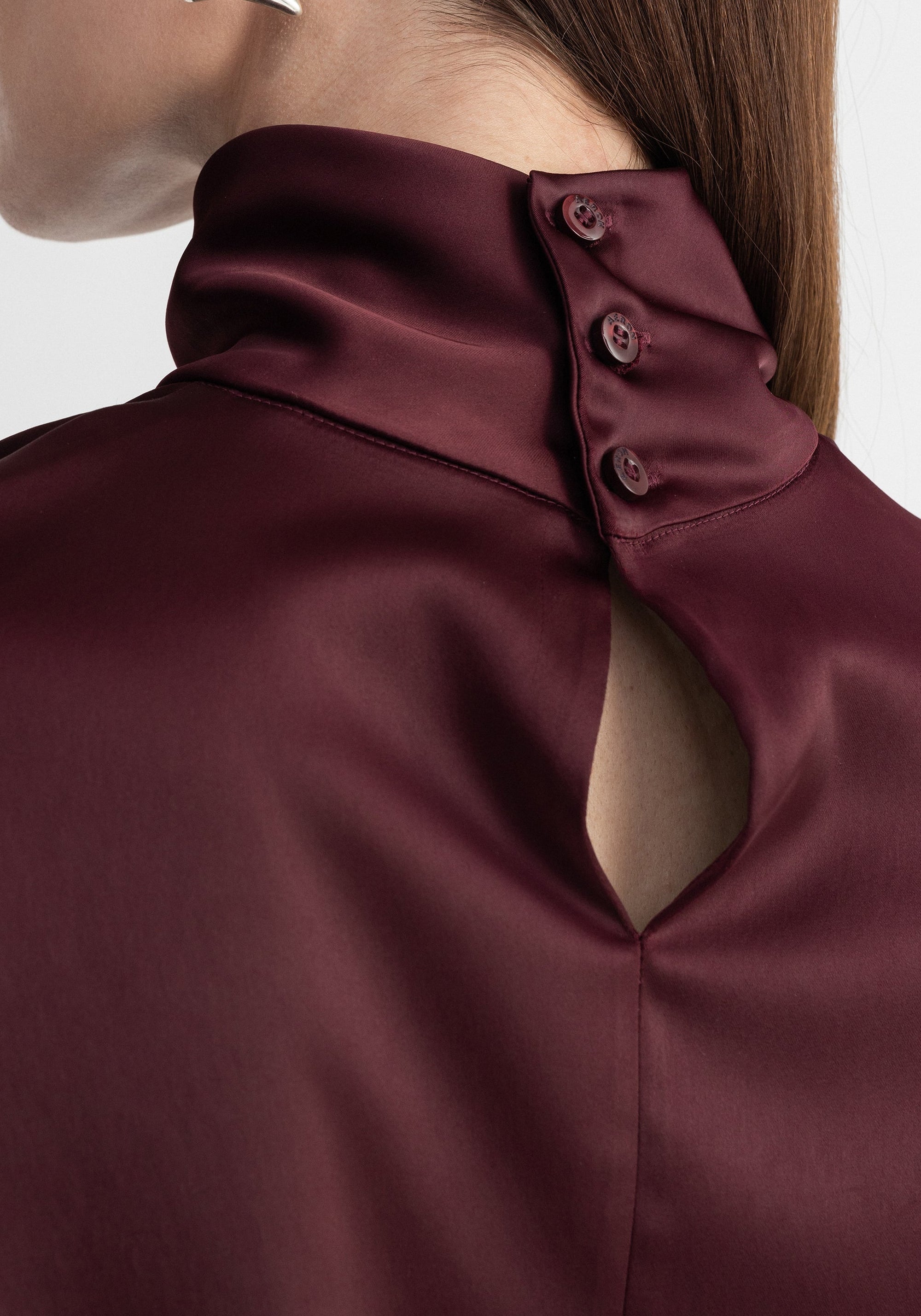 Blouse Flora sans manches - Merlot
