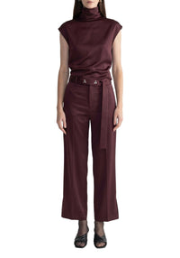 Blouse Flora sans manches - Merlot