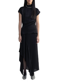 Blouse Flora à col roulé - Black