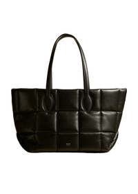 Florence quilted tote in leather - Black