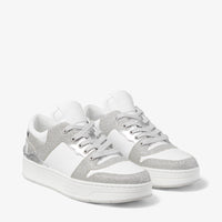 Sneakers Florent blanc à paillettes - Silver & White