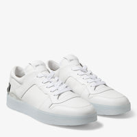 Florent leather and canvas trainers - White