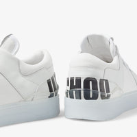 Florent leather and canvas trainers - White