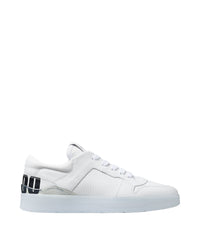 Florent leather and canvas trainers - White