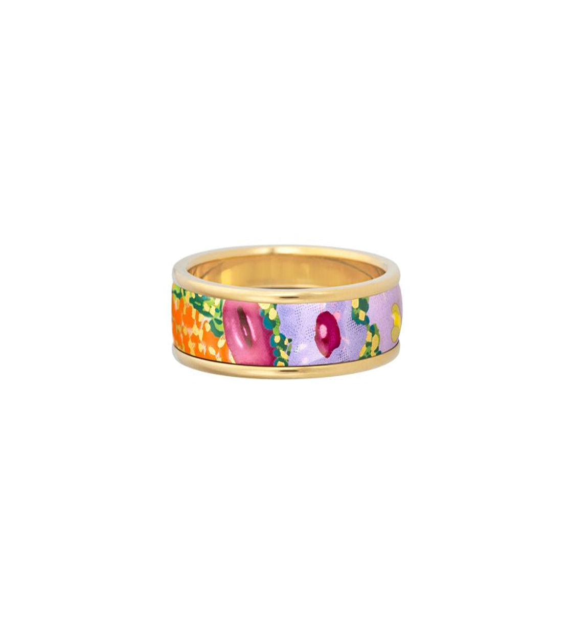 Bague Ultra en émail et décoré à l'or - Jaune & violet & orange