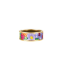 Bague Miss en émail et décoré à l'or - Jaune & rose & violet