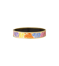 Bracelet Miss en émail et décoré à l'or - Bleu & orange & rose