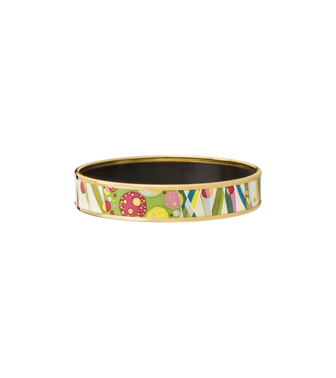 Bracelet Miss en émail et décoré à l'or - Vert & baie & rose