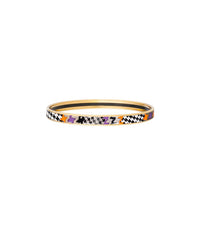 Bracelet Ultra en émail et décoré à l'or - Noir & blanc & rose