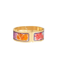 Manchette Regina décoré à l'or 24 carats - Rouge, Bleu & Orange