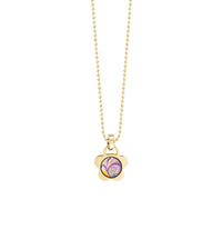 Collier Victoria's flower en émail et décoré à l'or - Bleu & orange & rose
