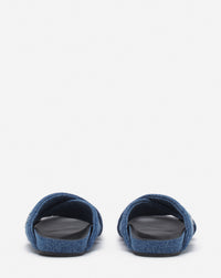 Sandales croisées denim - Bleu Jean