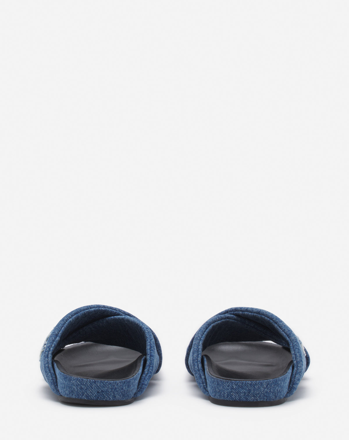 Sandales croisées denim - Bleu Jean