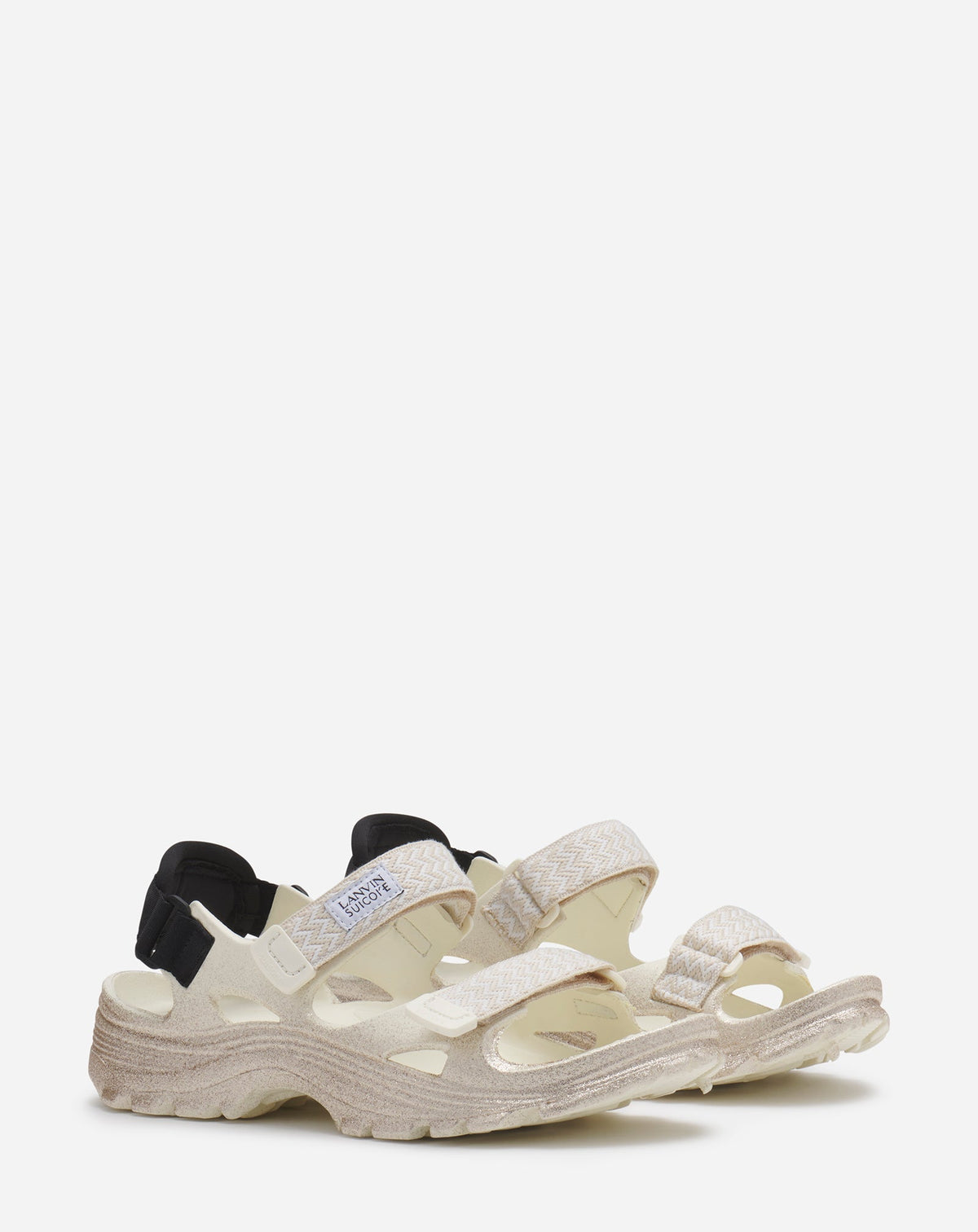 Sandales Curb Lanvin x Suicoke - Or & Beige Clair