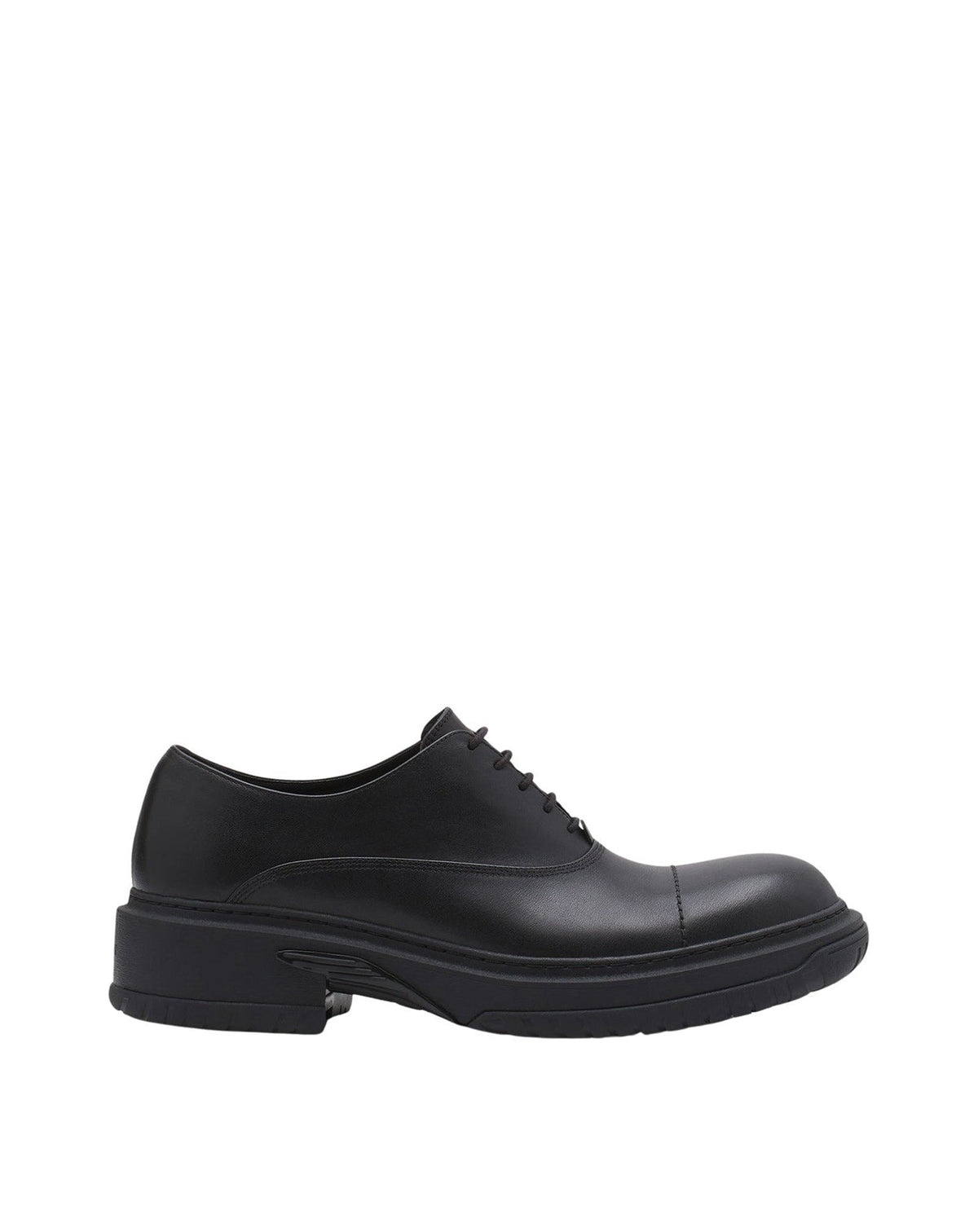 ZZNO STOCK NOIR/ANTHRACITE RICHELIEU AVEC SEMELLE EN CAOUTCHOUC