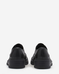 ZZNO STOCK NOIR/ANTHRACITE RICHELIEU AVEC SEMELLE EN CAOUTCHOUC