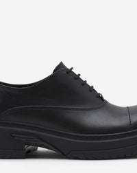 ZZNO STOCK NOIR/ANTHRACITE RICHELIEU AVEC SEMELLE EN CAOUTCHOUC