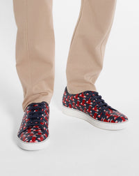 ZZNO STOCK ROUGE VIF/BLEU FONCÉ DBB1 LOW TOP SNEAKERS