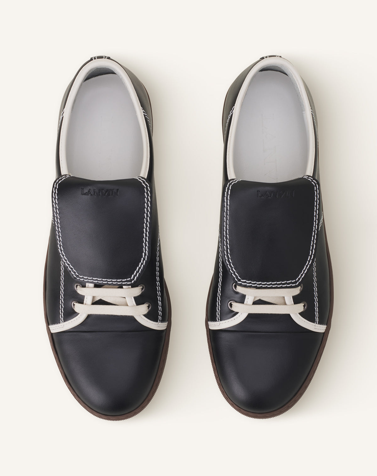 Dbb1 languette sneakers - Noir & blanc cassé