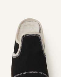 Dbb1 en mule en shearling - Noir & blanc cassé