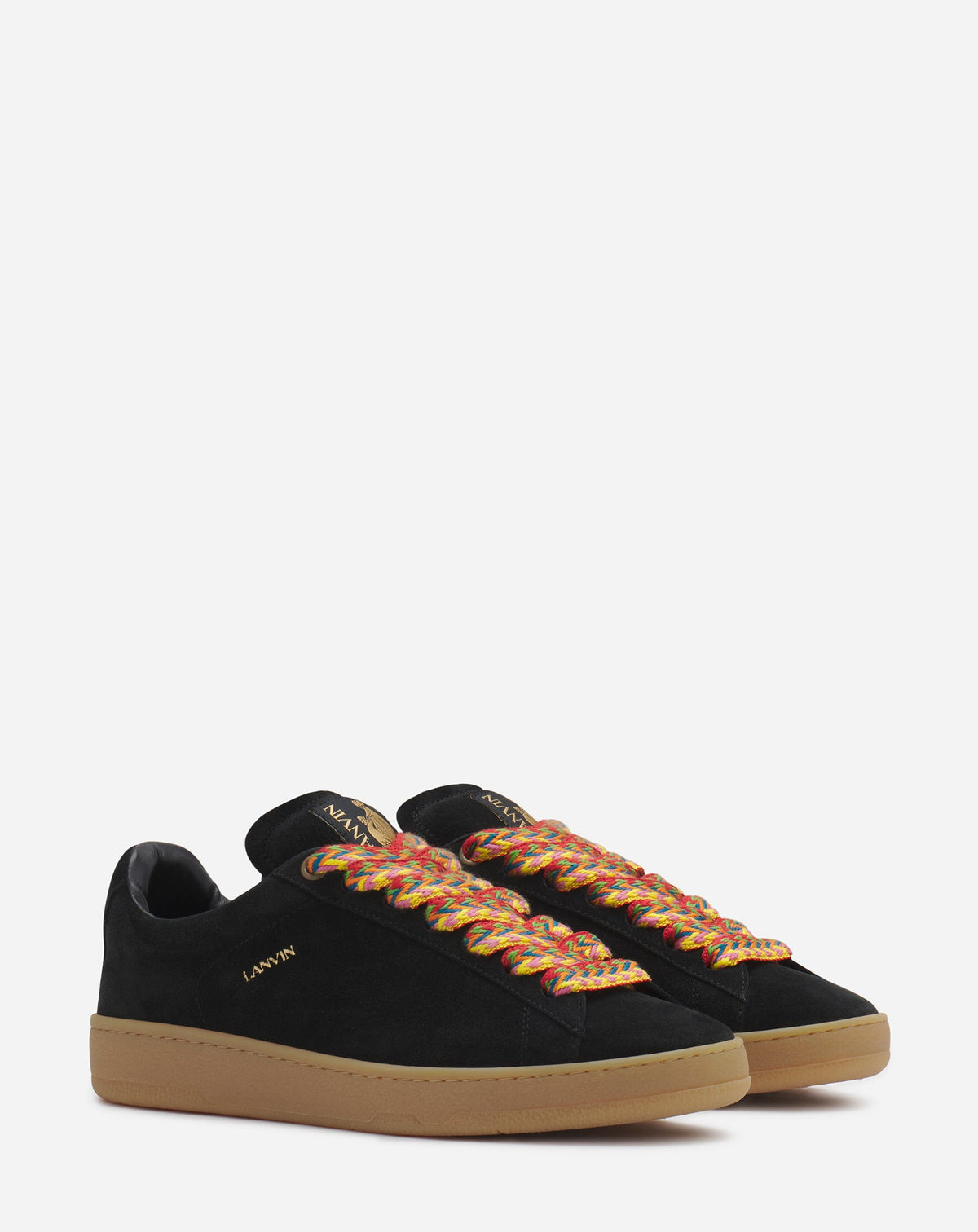 Curb low leather trainers - Black