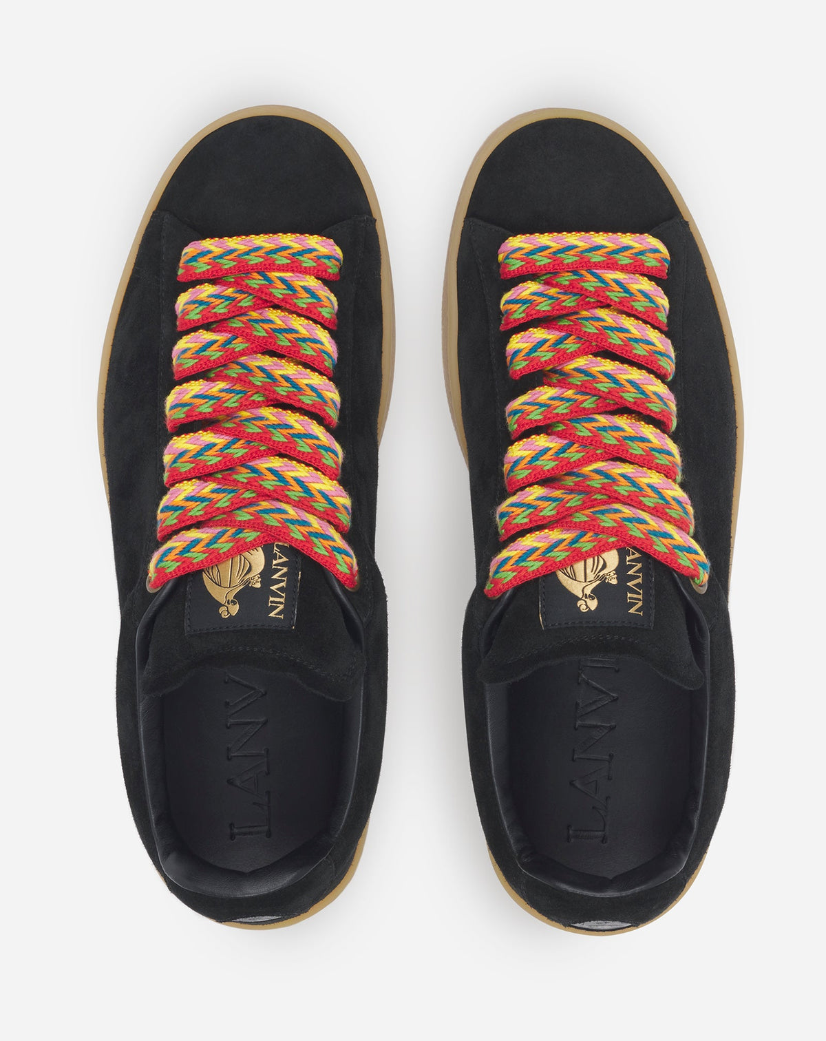 Curb low leather trainers - Black
