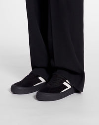 Baskets Lanvin Cash x Future en cuir - Noir & Blanc Cassé