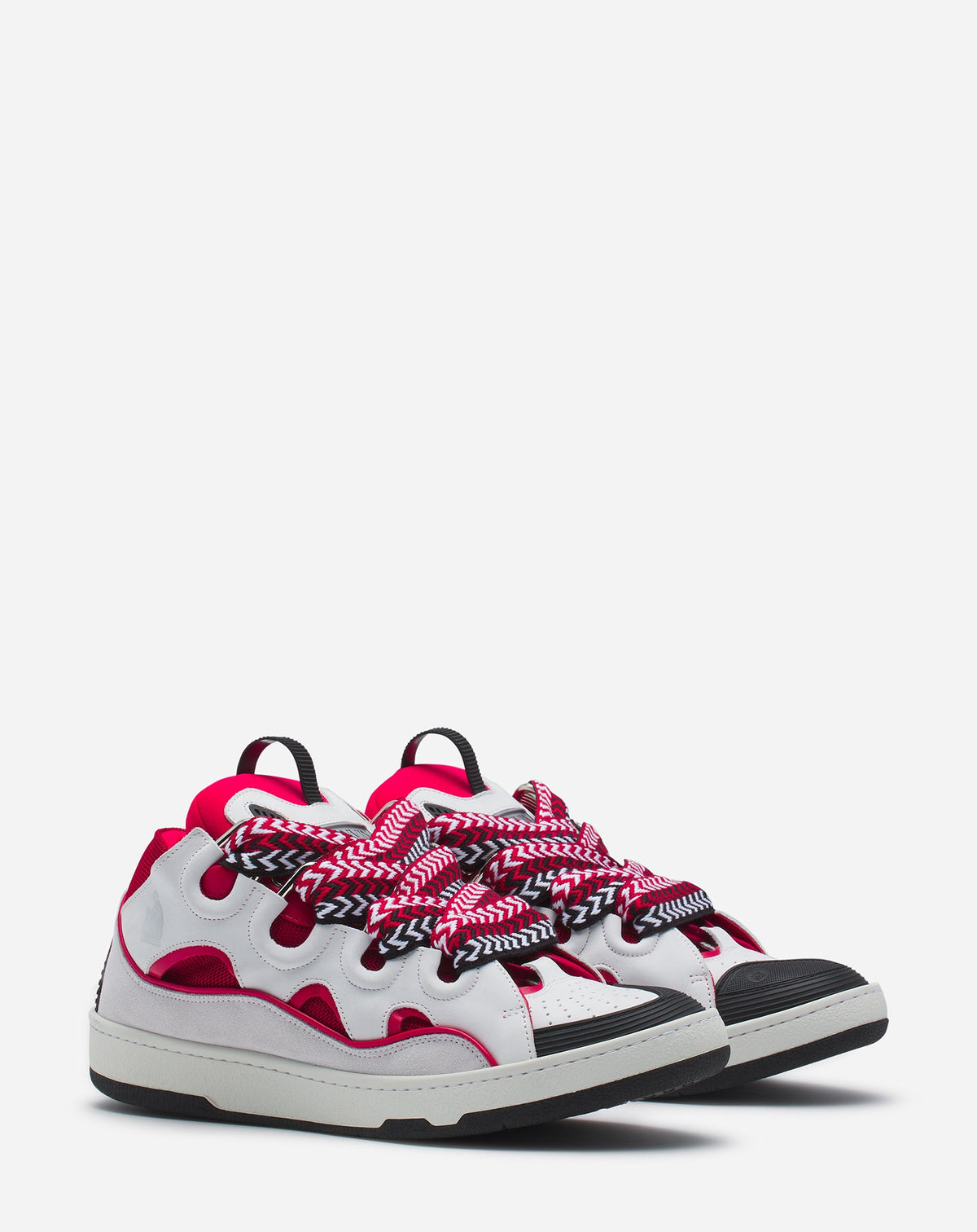 Baskets basses Curb en cuir - Rouge & Blanc