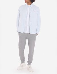 Embroidered straight shirt - Light Blue