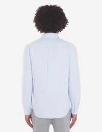 Embroidered straight shirt - Light Blue